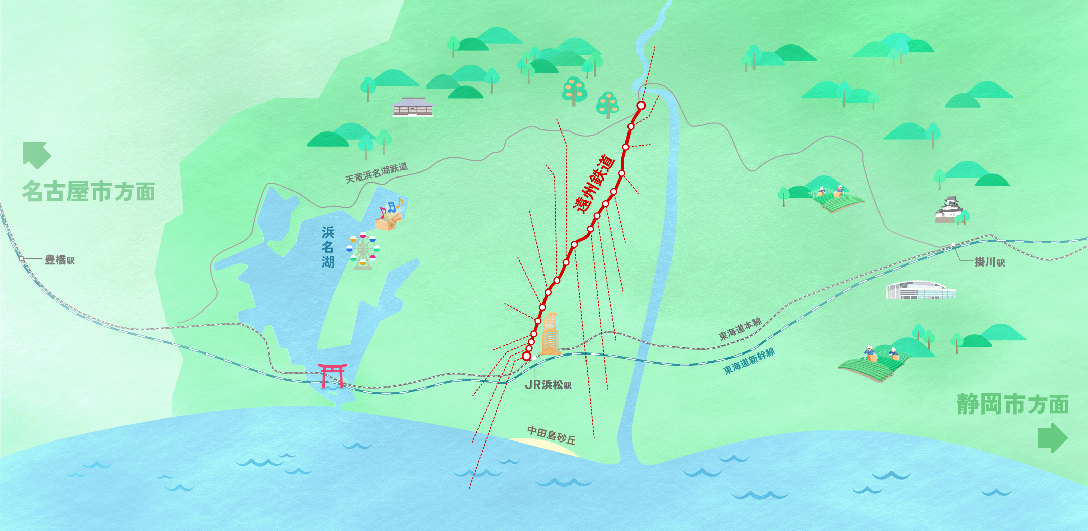 遠州鉄道 路線図