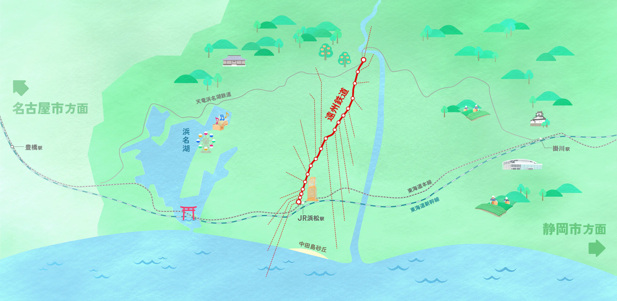 遠州鉄道 路線図
